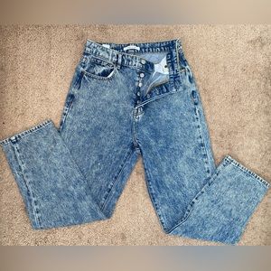 Pacsun high rise straight mom blue denim jean